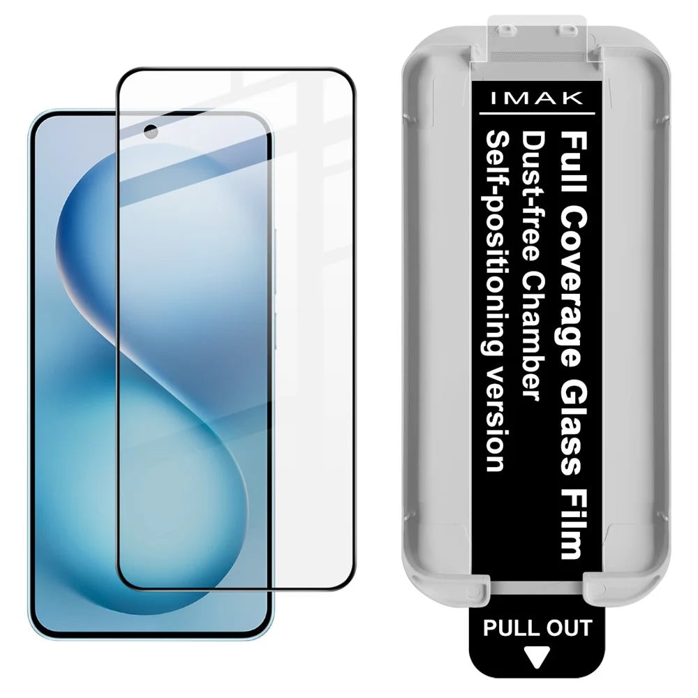 IMAK 3Pcs Tempered Glass For vivo S30 5G  /  S20 5G Full Screen Protector Full Glue Film with Dust-free Installation Tool (Fingerprint Unlock) - 2