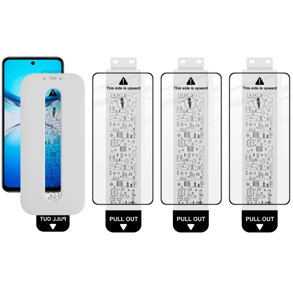 IMAK 3Pcs Tempered Glass Full Screen Protector For vivo Y300t 5G  /  Y300i 5G Full Glue Film with Dust-free Installation Tool - 1