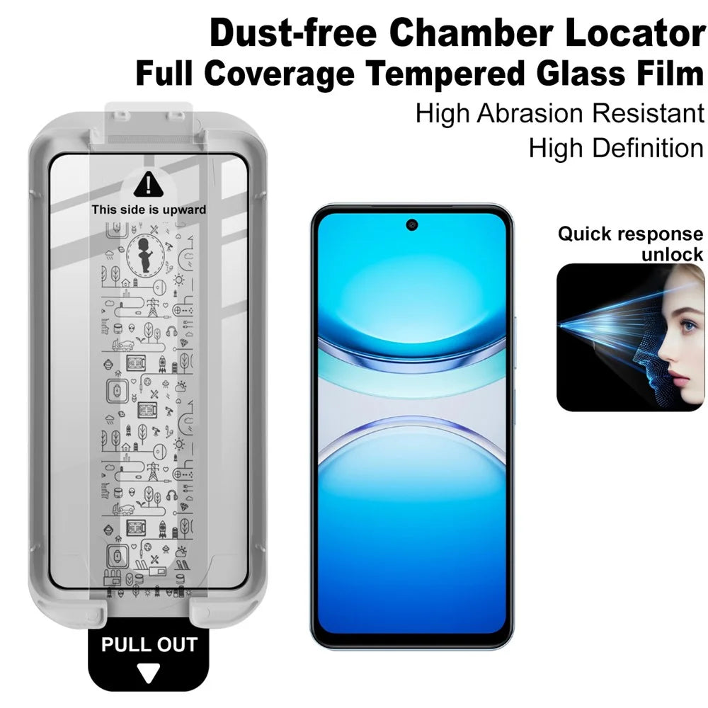IMAK Tempered Glass For vivo Y300t 5G  /  Y300i 5G Full Screen Protector Full Glue Film with Dust-free Installation Tool - 2