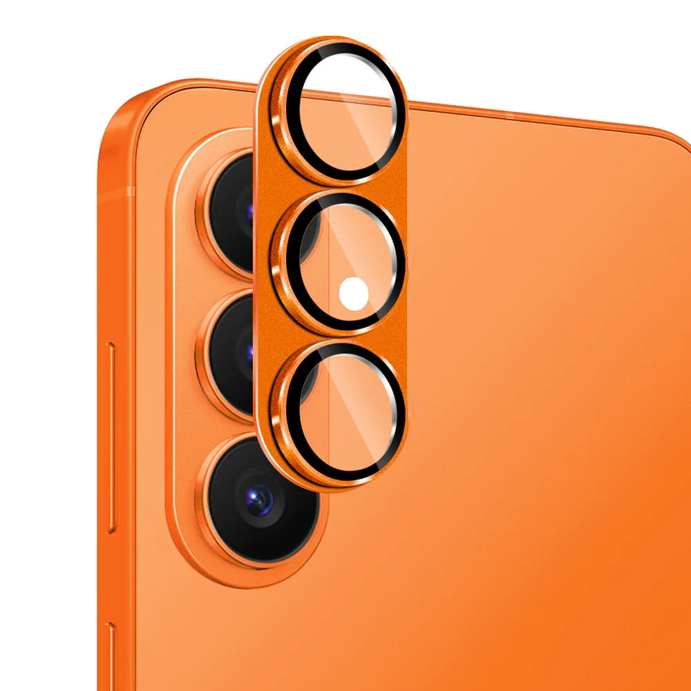 ENKAY HAT PRINCE For Samsung Galaxy S26   Camera Lens Protector Matte AR Metal + Tempered Glass Lens Film - Orange - 1