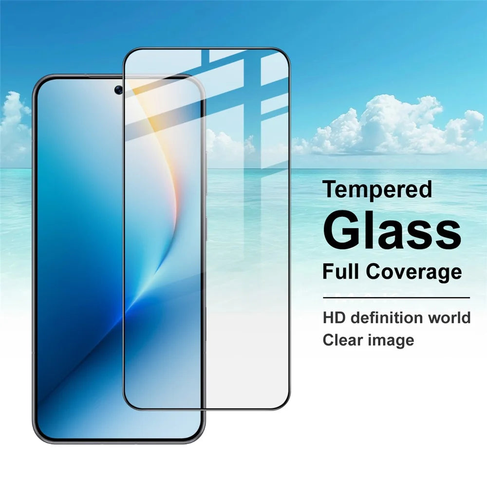 IMAK Pro+ Series For Honor Win 5G / Win RT 5G Screen Protector Full Coverage Tempered Glass Film (Fingerprint Unlock) - Black - 3