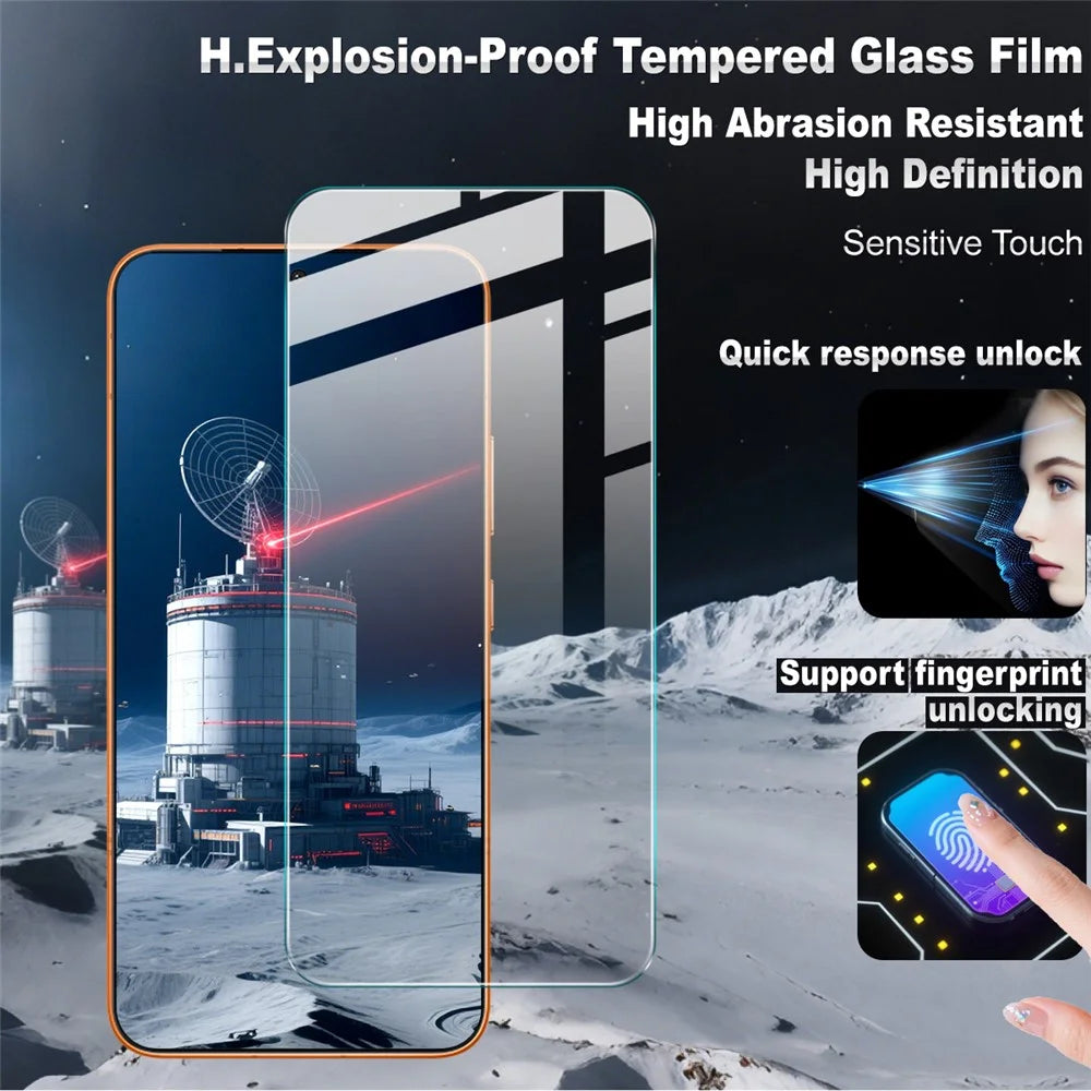 IMAK H Series For Honor Power2 5G Screen Protector Tempered Glass Film (Not Complete Coverage) (Fingerprint Unlock) - Transparent - 2