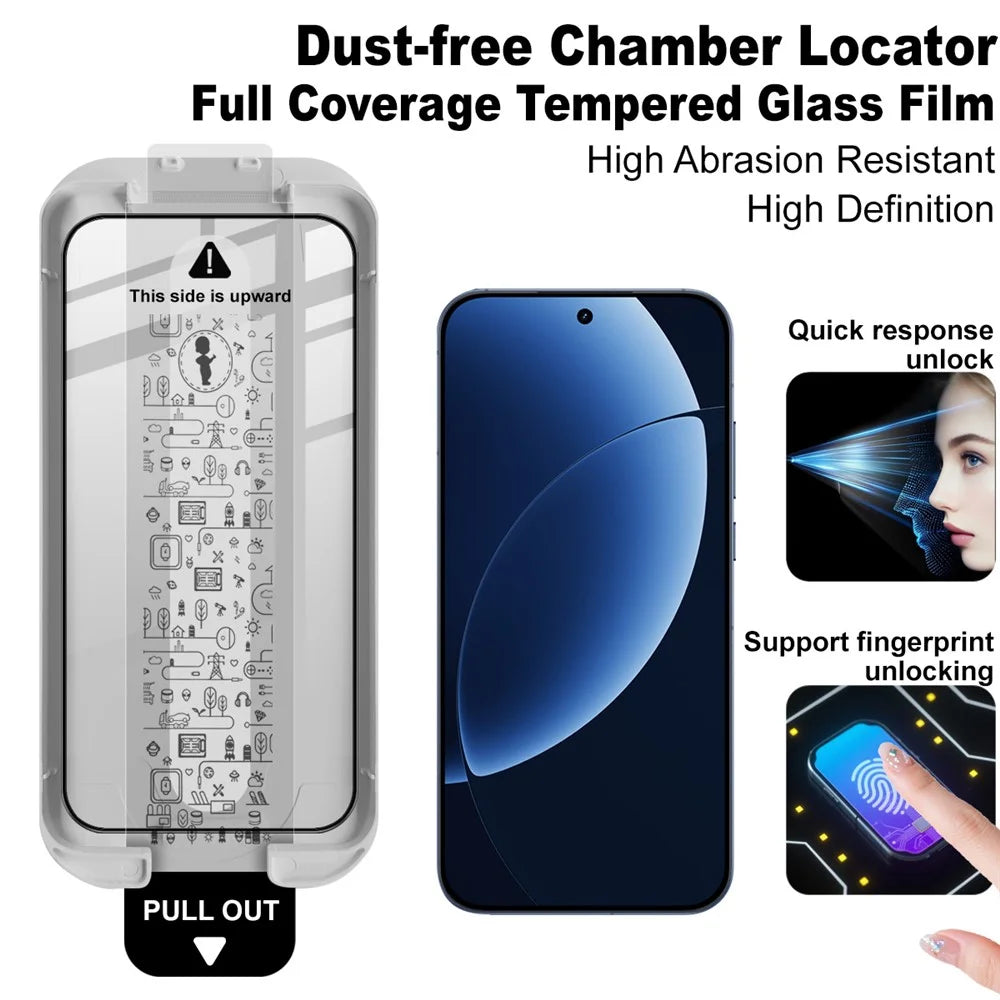 IMAK 3Pcs Tempered Glass For Realme GT 8 5G  /  GT 8 Pro 5G Full Screen Protector Full Glue Film with Dust-free Installation Tool (Fingerprint Unlock) - 5