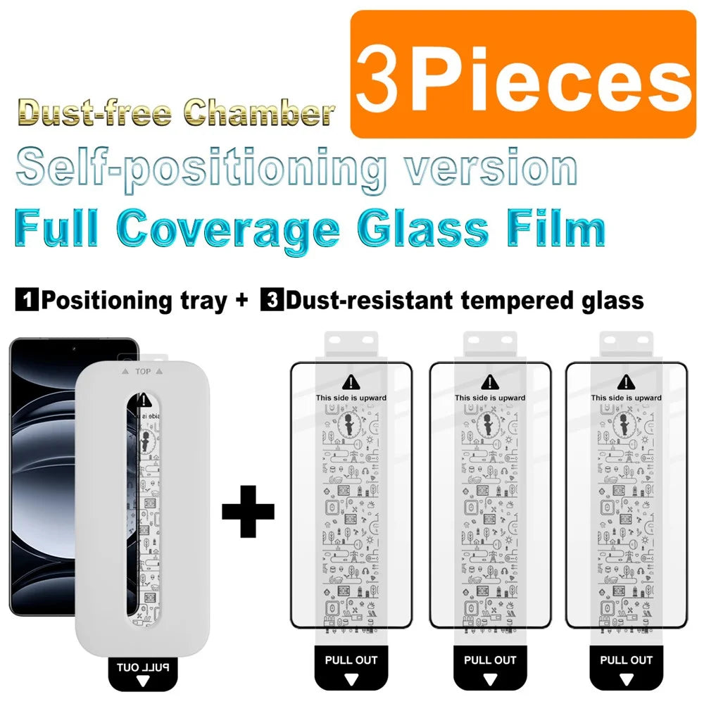 IMAK 3Pcs For Realme Neo7 SE 5G Tempered Glass Full Screen Protector Full Glue Film with Dust-free Installation Tool (Fingerprint Unlock) - 4