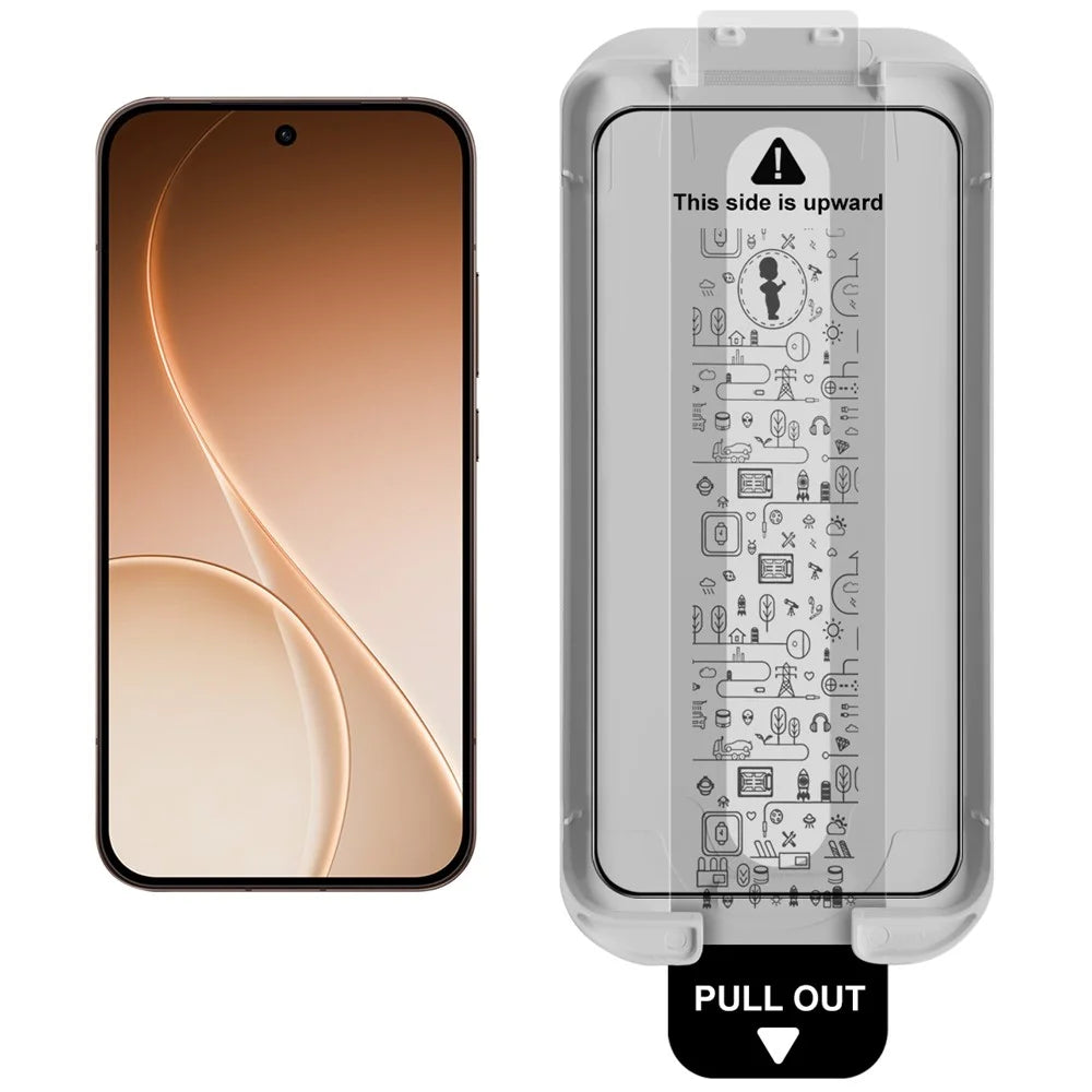 IMAK Tempered Glass For Oppo Reno15 Pro 5G (Global)  /  Reno15 5G (China) Full Screen Protector Full Glue Film with Dust-free Installation Tool (Fingerprint Unlock) - Black - 2