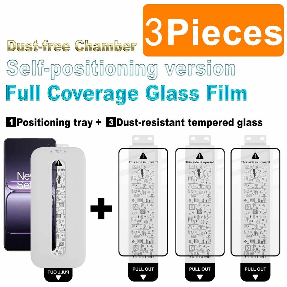 IMAK 3Pcs Tempered Glass For OnePlus Nord 5 5G  /  Ace 5 Ultra 5G Full Screen Protector Full Glue Film with Dust-free Installation Tool (Fingerprint Unlock) - 4
