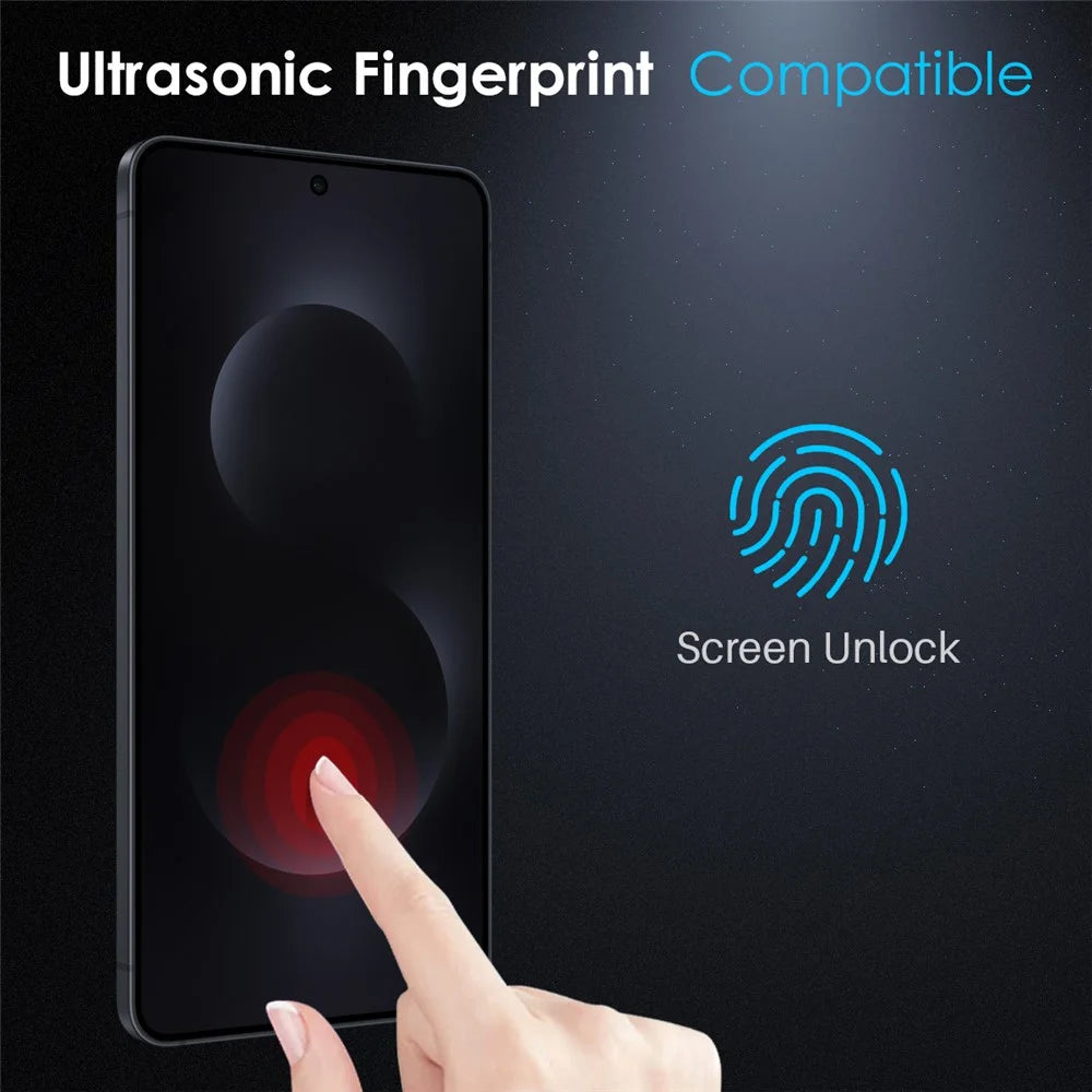 NORTHJO 2Pcs A++ For Samsung Galaxy S26+ 28 ° Privacy Full Screen Protector Fingerprint Unlock High Aluminium-Silicon Film 0.15mm 2.5D Full Glue Silk Printing - 3