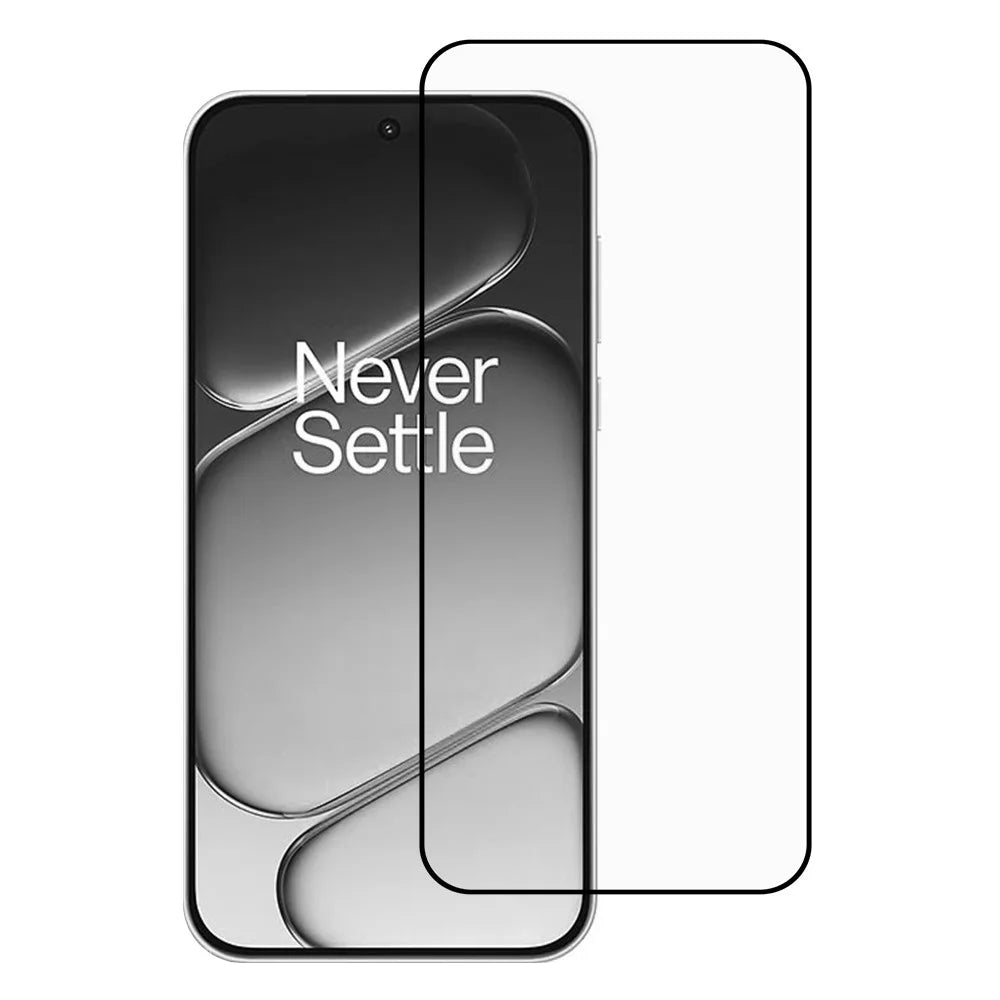 For OnePlus Turbo 6 5G / Turbo 6V 5G / Nord 6 5G Full Screen Protector Silk Printing Full Glue HD Clear Screen Film - Black - 1
