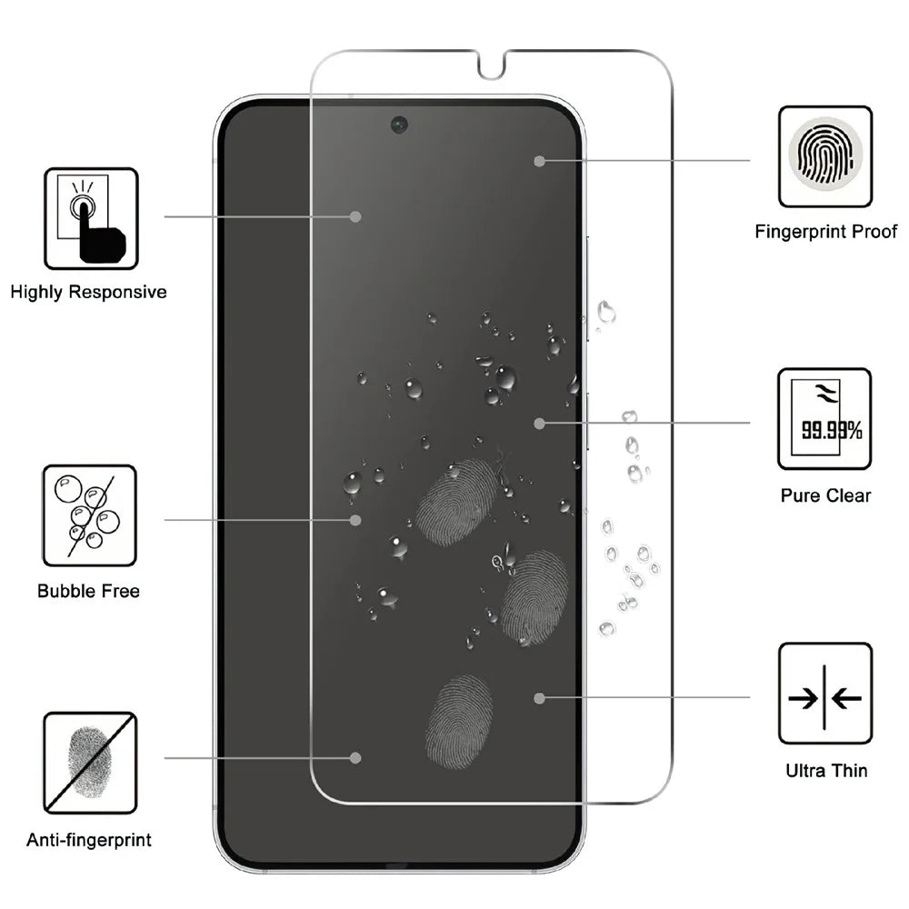 For Samsung Galaxy S26 Ultra Clear Tempered Glass Screen Protector Anti-Explosion Film (NOT Complete Covering) + Full Coverage Camera Lens Protector - Transparent - 2