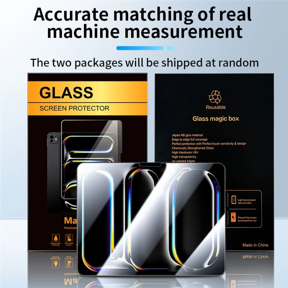 For iPad Pro 13 (2025) / (2024) Screen Protector HD Tempered Glass Film with Auto Dust-free Installation Tool (NOT Complete Covering) - Transparent - 4