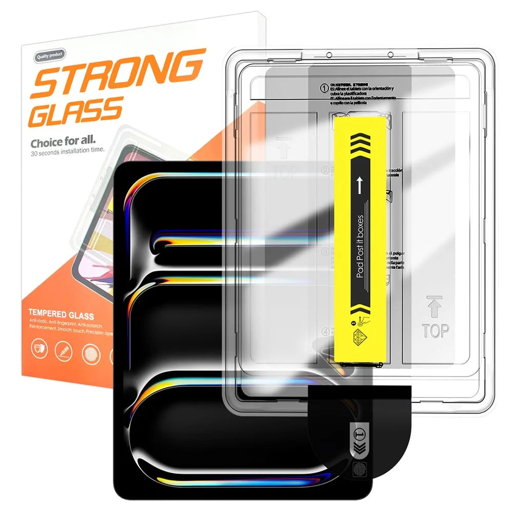 For iPad Pro 13 (2025) / (2024) Screen Protector Arc Edge Tempered Glass Film with Auto Dust-free Installation Tool (NOT Complete Covering) - Transparent - 1