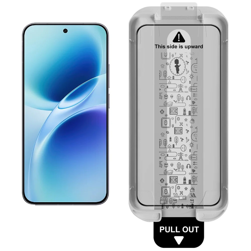 IMAK 3Pcs For vivo S50 Pro mini 5G / X300 FE 5G Tempered Glass Full Screen Protector Full Glue Film with Dust-free Installation Tool (Fingerprint Unlock) - Black - 3