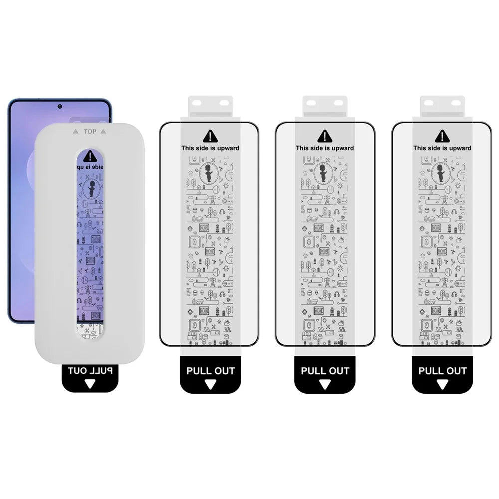 IMAK 3Pcs For Samsung Galaxy S26+ Tempered Glass Full Screen Protector Full Glue Film with Dust-free Installation Tool (Fingerprint Unlock) - Black - 1