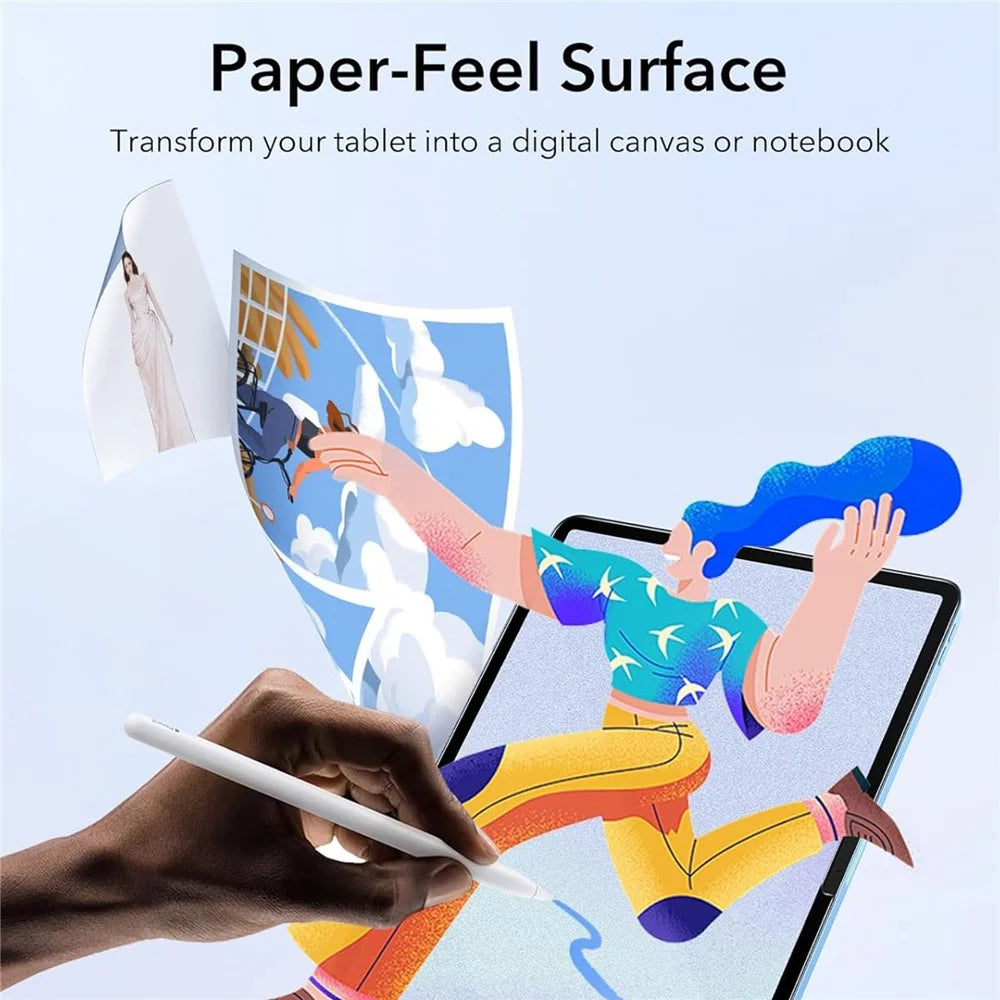 For iPad Pro 13 (2025) / (2024) Paper-Like PET Writing Film Matte Anti Fingerprint Screen Protector (NOT Complete Covering) - Transparent - 6
