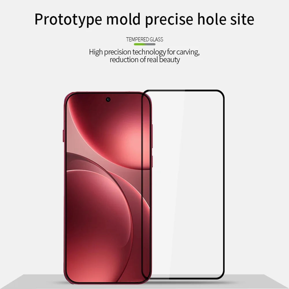 MOFI For OnePlus 15 5G / Oppo Find X9 Pro 5G Screen Protector  9H Full Glue Full Coverage High Aluminum-Silicon Glass Film - Black - 3
