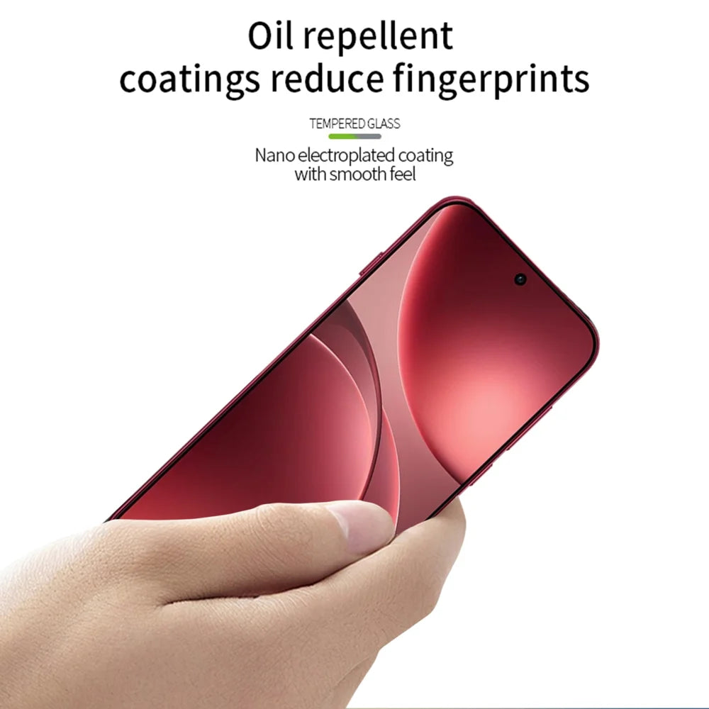 MOFI For OnePlus 15 5G / Oppo Find X9 Pro 5G Screen Protector  9H Full Glue Full Coverage High Aluminum-Silicon Glass Film - Black - 4