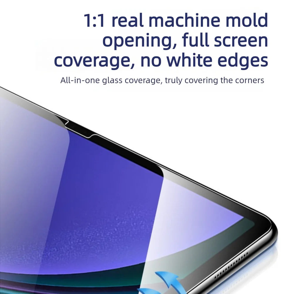 For Samsung Galaxy Tab S7 / Galaxy Tab S8 / Galaxy Tab S9 / Galaxy Tab S10 FE / Galaxy Tab S10 Lite / Galaxy Tab S11 / Galaxy Tab S9 FE Screen Protector Arc Edge Tempered Glass Film with Auto Dust-free Installation Tool (NOT Complete Covering) - 3
