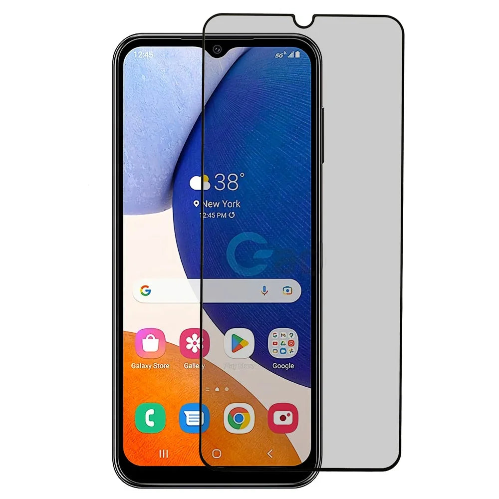 For Samsung Galaxy A14 5G / A14 4G Anti-spy Silk Printing Anti-explosion Screen Protector Complete Covering Side Glue Tempered Glass Film - 1
