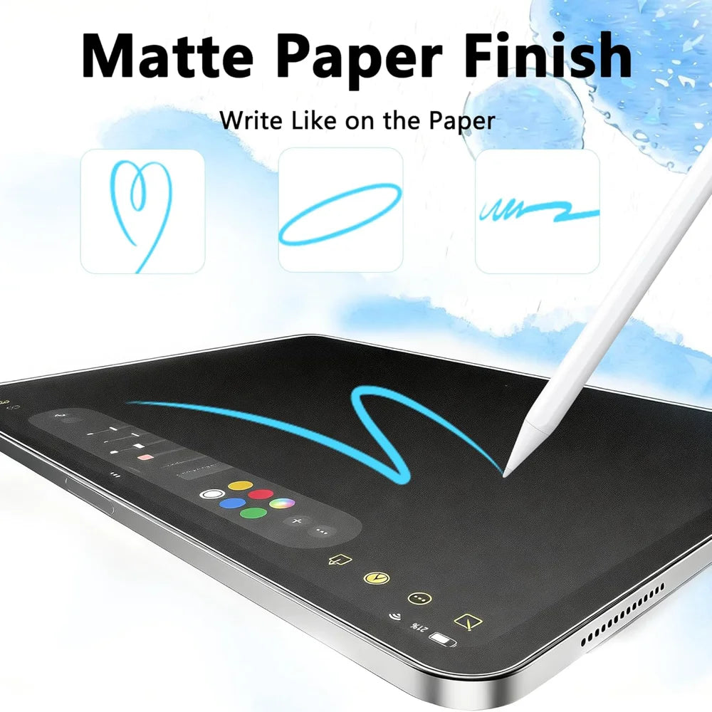 For iPad 10.9 (2022) / iPad (2025) Paper-Like PET Writing Film Matte Anti Fingerprint Screen Protector (NOT Complete Covering) - Transparent - 3