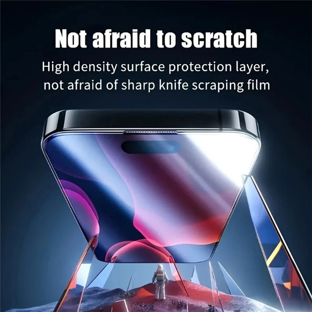 For iPhone 17 Pro Max Anti-Spy Full Screen Protector High Aluminium-silicon Glass Film with Dust Removal Installation Tool - Black - 3