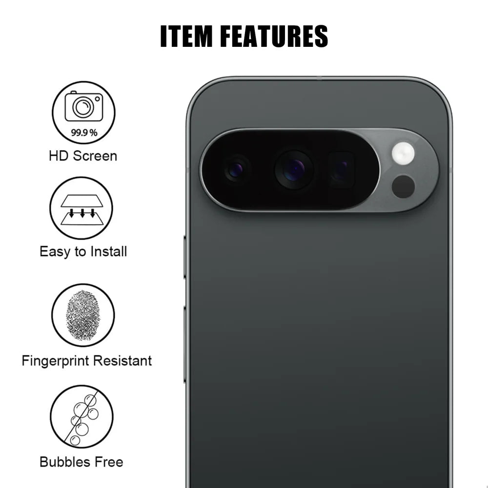 For Google Pixel 10 Pro Full Cover Camera Lens Protector High Definition Anti Fingerprint AR Tempered Glass Lens Film - Transparent - 2