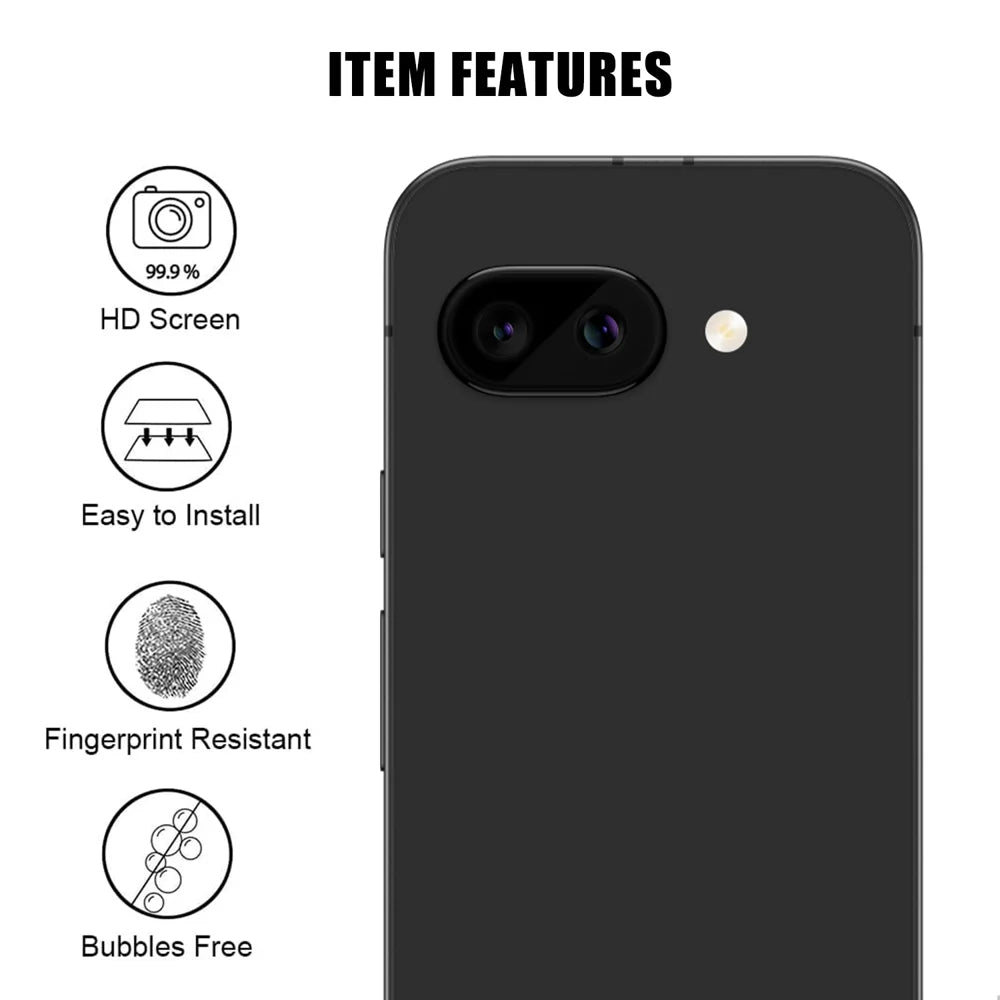 For Google Pixel 9a Full Cover Camera Lens Protector High Definition Anti Fingerprint AR Tempered Glass Lens Film - Transparent - 2
