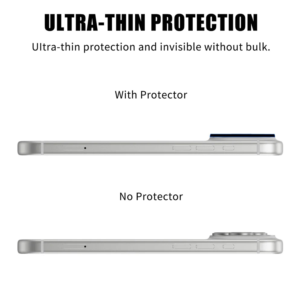 For iPhone 18 Pro / 17 Pro Full Cover Camera Lens Protector High Definition Anti Fingerprint AR Tempered Glass Lens Film - Transparent - 3