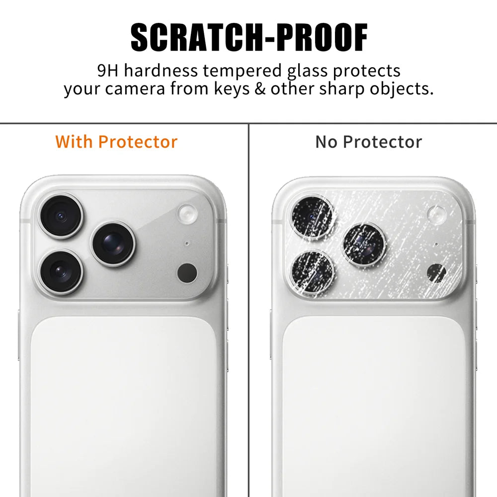 For iPhone 18 Pro / 17 Pro Full Cover Camera Lens Protector High Definition Anti Fingerprint AR Tempered Glass Lens Film - Transparent - 4