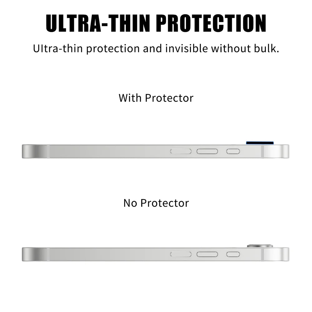 For iPhone 17e / 16e Full Cover Camera Lens Protector Silk Print HD Anti Fingerprint AR Tempered Glass Lens Film - Black - 3