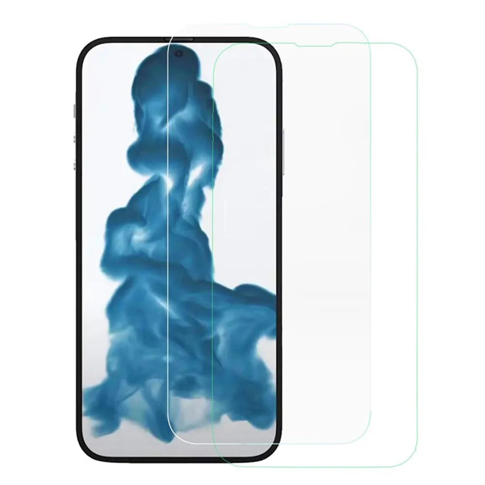 For iPhone 16 2Pcs/Set Screen Protector 2.5D Arc Edge Anti-scratch Tempered Glass Film (NOT Complete Covering) - Transparent - 1
