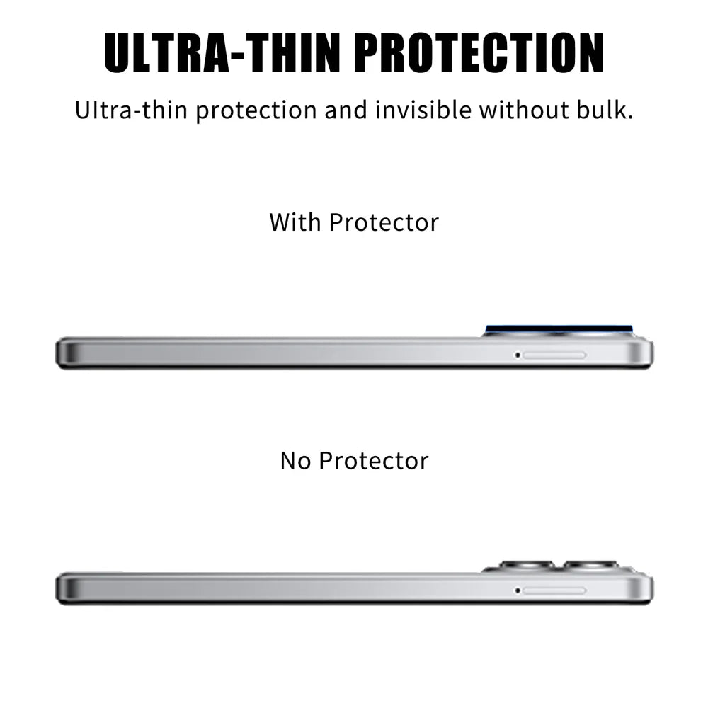 For TECNO Pova 7 4G Full Cover Camera Lens Protector High Definition Anti Fingerprint AR Tempered Glass Lens Film - Transparent - 3