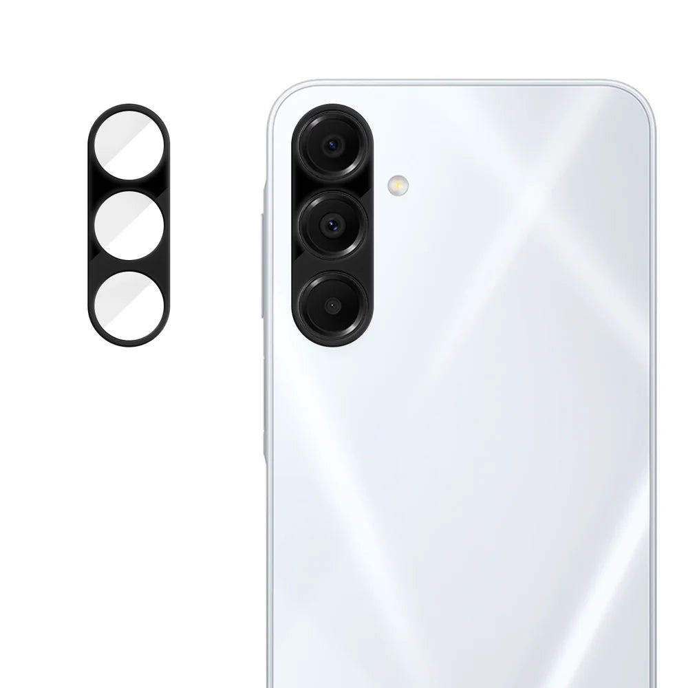 For Samsung Galaxy A16 5G Full Cover Camera Lens Protector Silk Print HD Anti Fingerprint AR Tempered Glass Lens Film - Black - 1