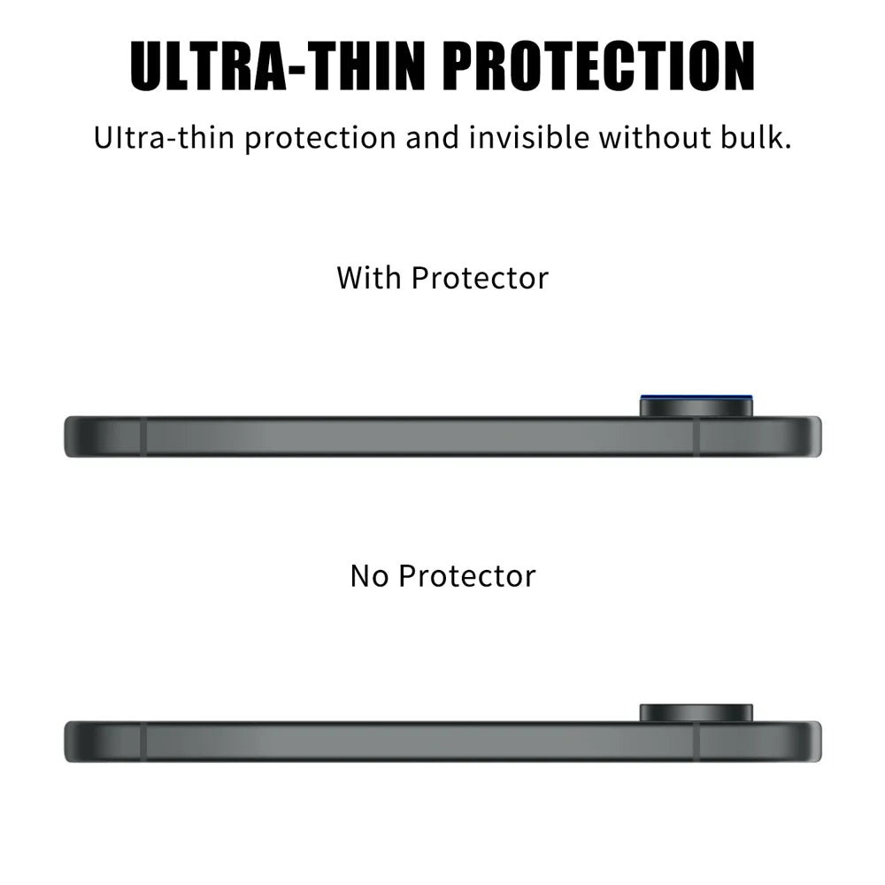 For Google Pixel 10 Pro XL Full Cover Camera Lens Protector Silk Print HD Anti Fingerprint AR Tempered Glass Lens Film - Black - 3