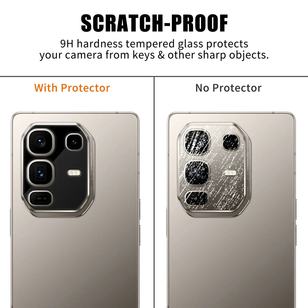 For Infinix Note 50 Pro+ 5G Full Cover Camera Lens Protector Silk Print HD Anti Fingerprint AR Tempered Glass Lens Film - Black - 4