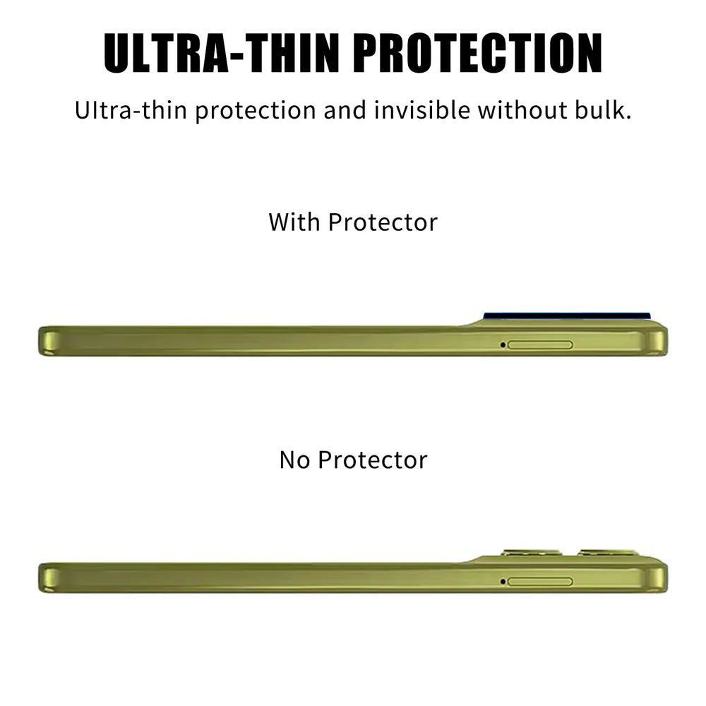 For Motorola Moto G86 5G Full Cover Camera Lens Protector Silk Print HD Anti Fingerprint AR Tempered Glass Lens Film - Black - 3