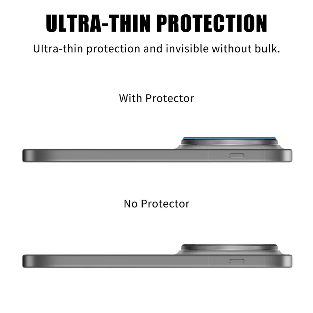 For Nothing Phone (3a) Pro Full Cover Camera Lens Protector Silk Print HD Anti Fingerprint AR Tempered Glass Lens Film - Black - 3