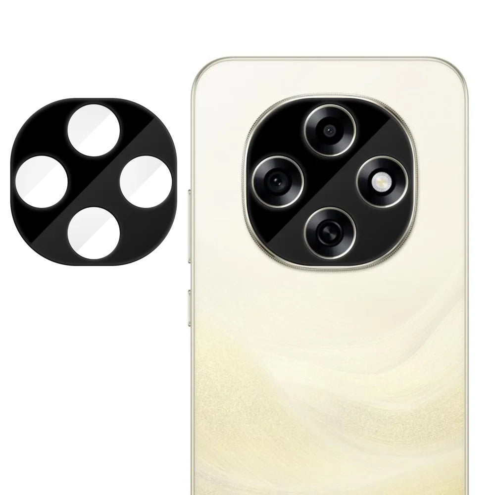 For Oppo F31 Pro+ 5G Full Cover Camera Lens Protector Silk Print HD Anti Fingerprint AR Tempered Glass Lens Film - Black - 1