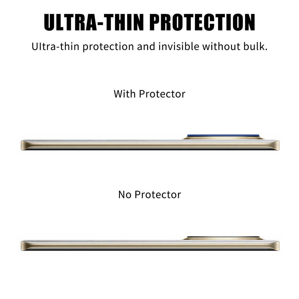 For Realme 14 Pro+ 5G / Realme 14 Pro 5G Full Cover Camera Lens Protector Silk Print HD Anti Fingerprint AR Tempered Glass Lens Film - Black - 3