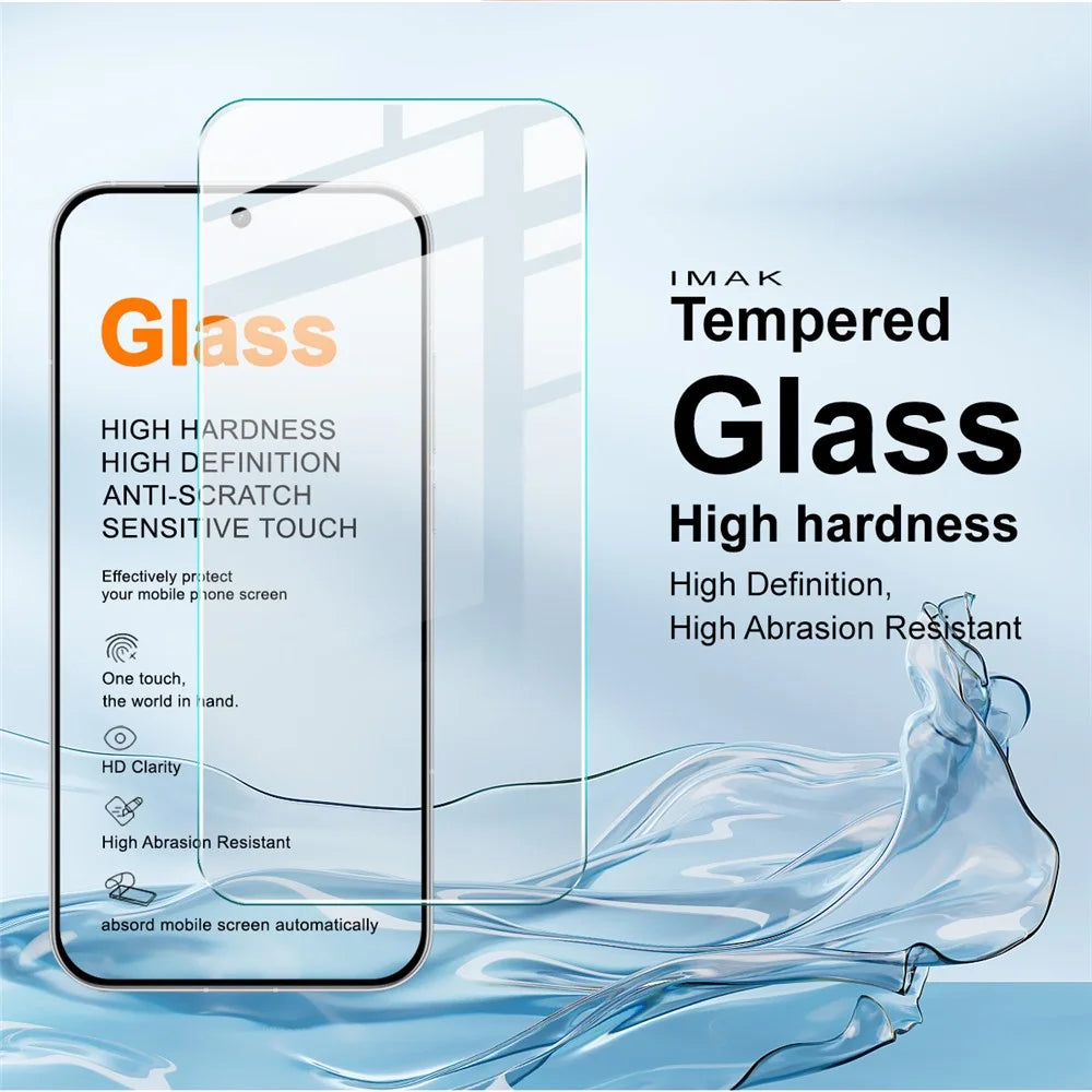 IMAK H Series For Realme Neo8 5G Screen Protector Tempered Glass Film (Not Complete Coverage) (Fingerprint Unlock) - Transparent - 3