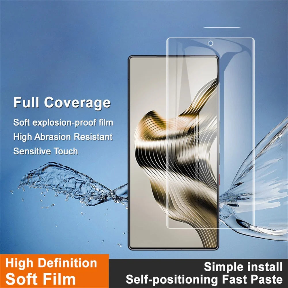 IMAK Hydrogel Film 4th For ZTE nubia RedMagic 11 Air 5G Full Screen Protector Ultra Clear Full Glue Soft TPU Film (Fingerprint Unlock) - Transparent - 2