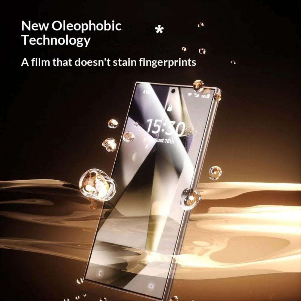 For Samsung Galaxy S24 Ultra Full Screen Protector Full Glue Automatic Dust Removal Tempered Glass HD Film with Automatic Alignment Tool - Transparent - 4