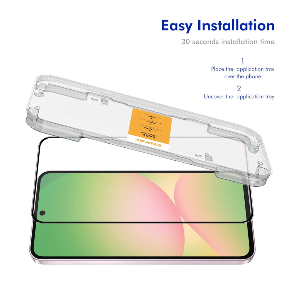 ENKAY HAT PRINCE For Samsung Galaxy A57 5G / Galaxy A37 5G HD Clear Film   Full Coverage Full Glue Tempered Glass Screen Protector with Installation Tool - Transparent - 2