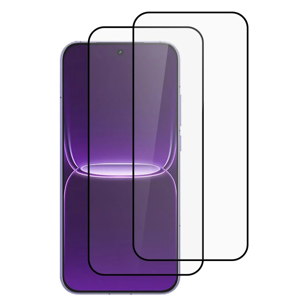ITIETIE 2PCS For Realme Neo8 5G Tempered Glass 0.25mm High Aluminum Full Screen Protector Silk Printing Film, Full Glue - Transparent - 1