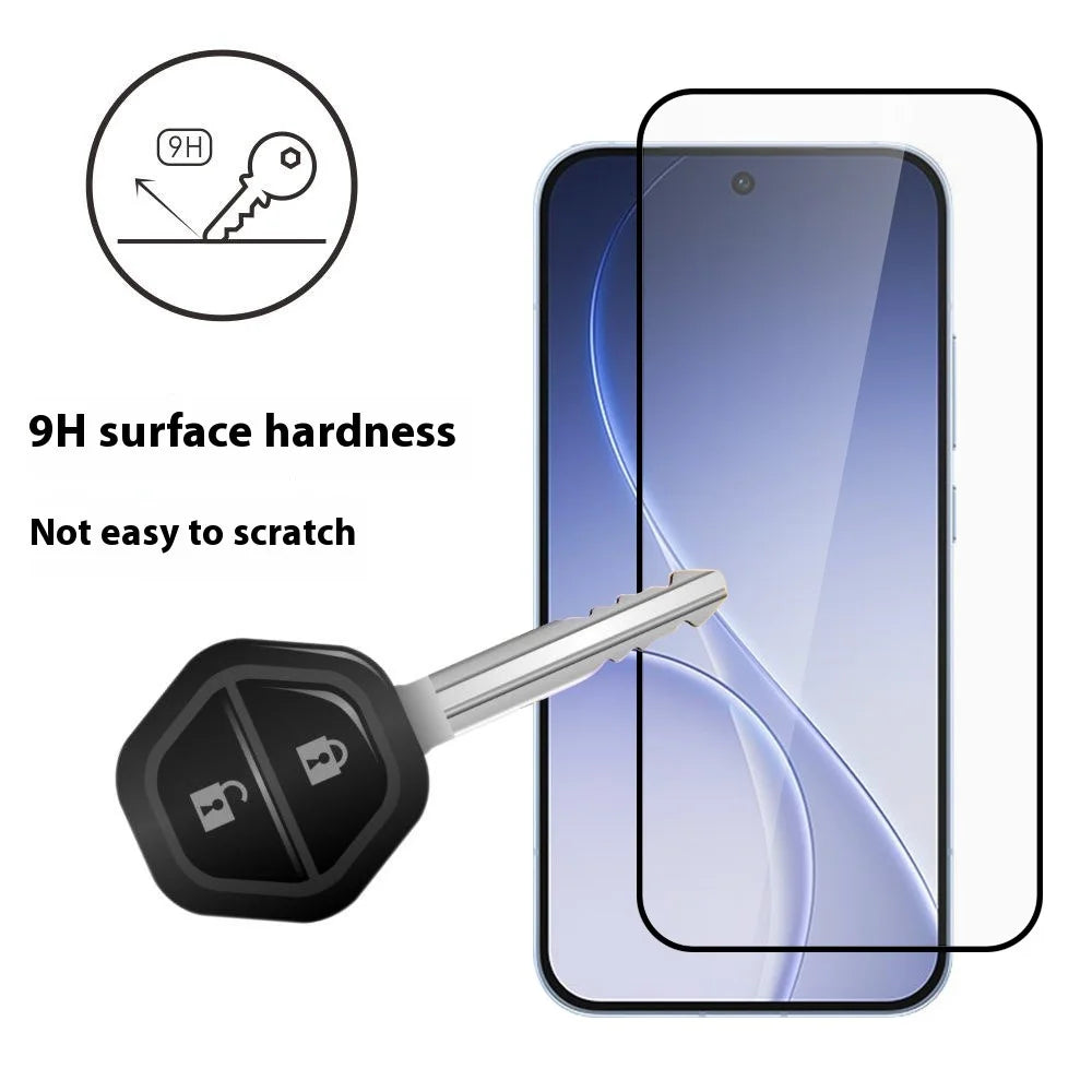 ITIETIE 2PCS Silk Printing Tempered Glass For Oppo Reno15 Pro 5G (Global)  /  Reno15 5G (China) 0.25mm High Aluminum Full Screen Protector, Full Glue - Transparent - 2