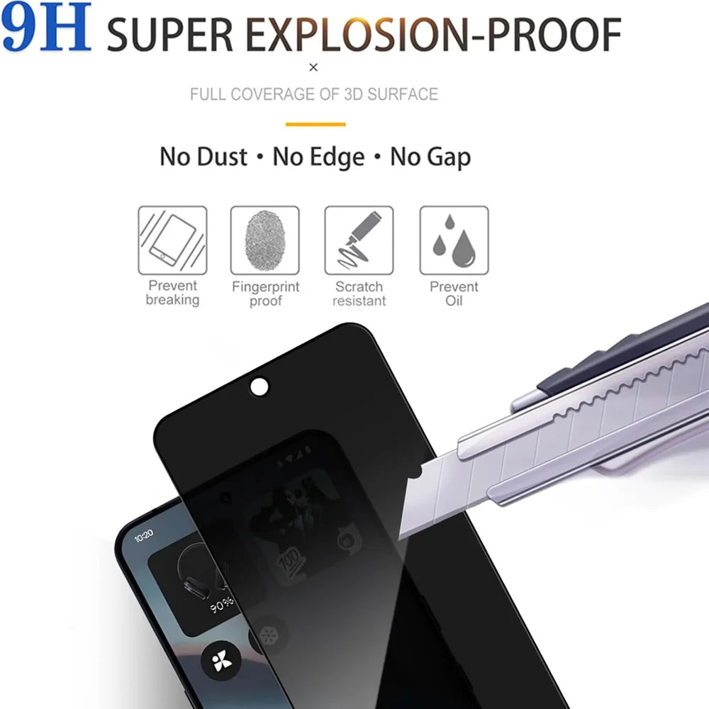 For Nothing Phone (4a) Pro Anti Spy Privacy Full Screen Protector Black Edge High Aluminium-silicon Glass Film - As Shown - 5