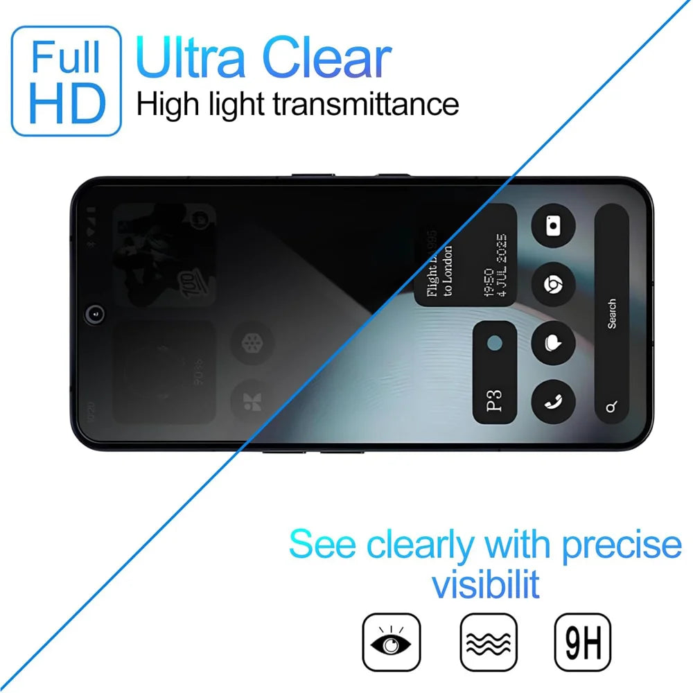 For Nothing Phone (4a) Pro Anti Spy Privacy Full Screen Protector Black Edge High Aluminium-silicon Glass Film - As Shown - 6