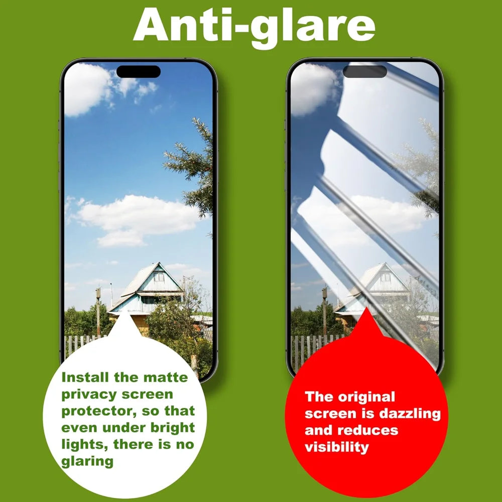 For iPhone 16 10Pcs Anti-Spy Matte Full Screen Protector 3D Large Arc Edge High Aluminium-silicon Glass Film - Black - 3