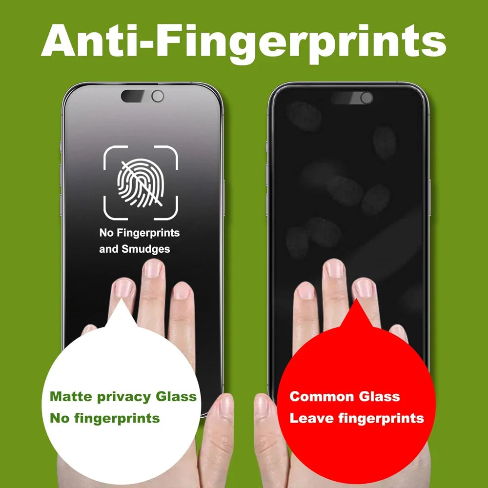 For iPhone 13 10Pcs Anti-Spy Matte Full Screen Protector 3D Large Arc Edge High Aluminium-silicon Glass Film - Black - 2