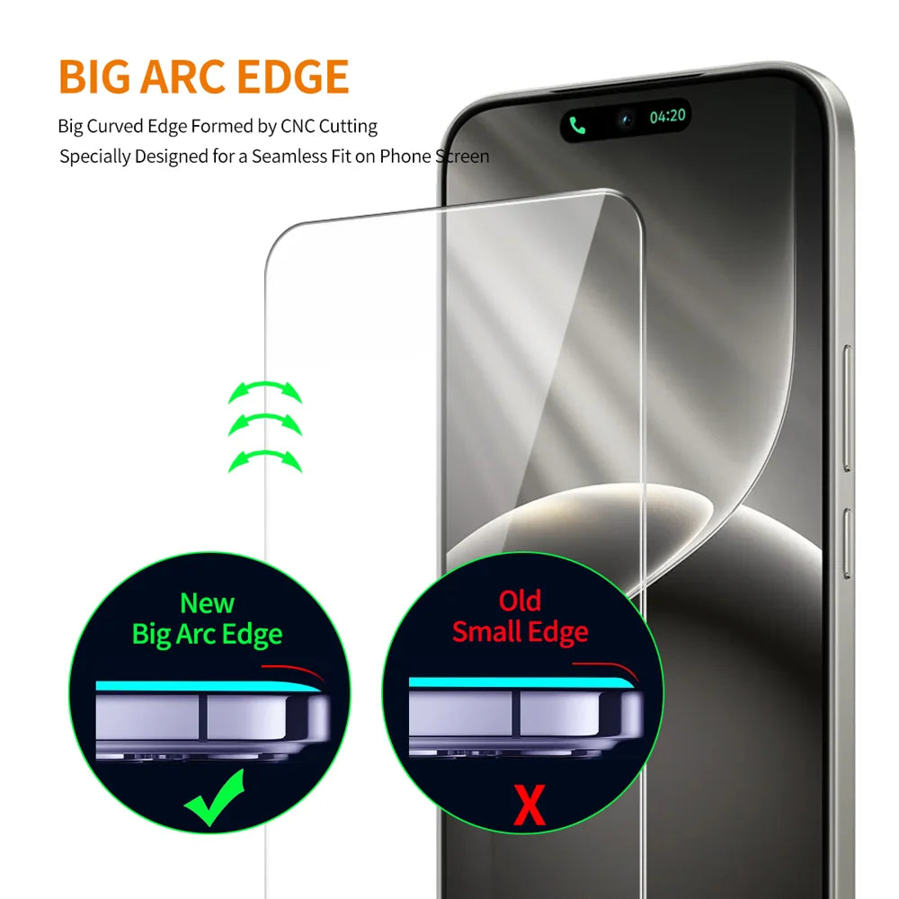 ENKAY HAT PRINCE For TECNO Camon 50 4G   2Pcs Screen Protector 9H Clear Full Glue High Aluminum-Silicon Glass Film (NOT Complete Covering) - Transparent - 4
