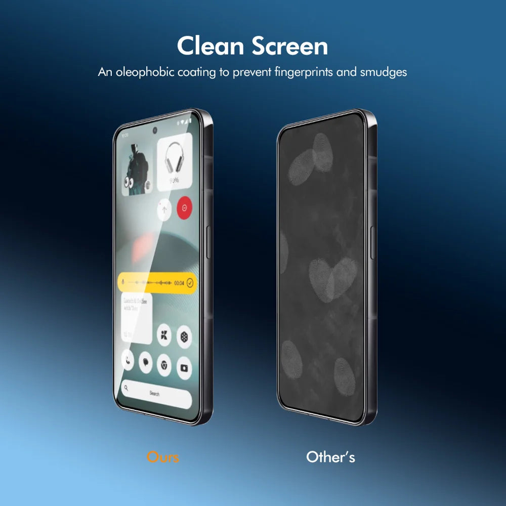 ENKAY HAT PRINCE For Nothing Phone (4a) Pro / Nothing Phone (4a)   2Pcs Screen Protector 9H Silk Printing 0.26mm Full Glue Full Coverage Tempered Glass Film - Transparent - 3